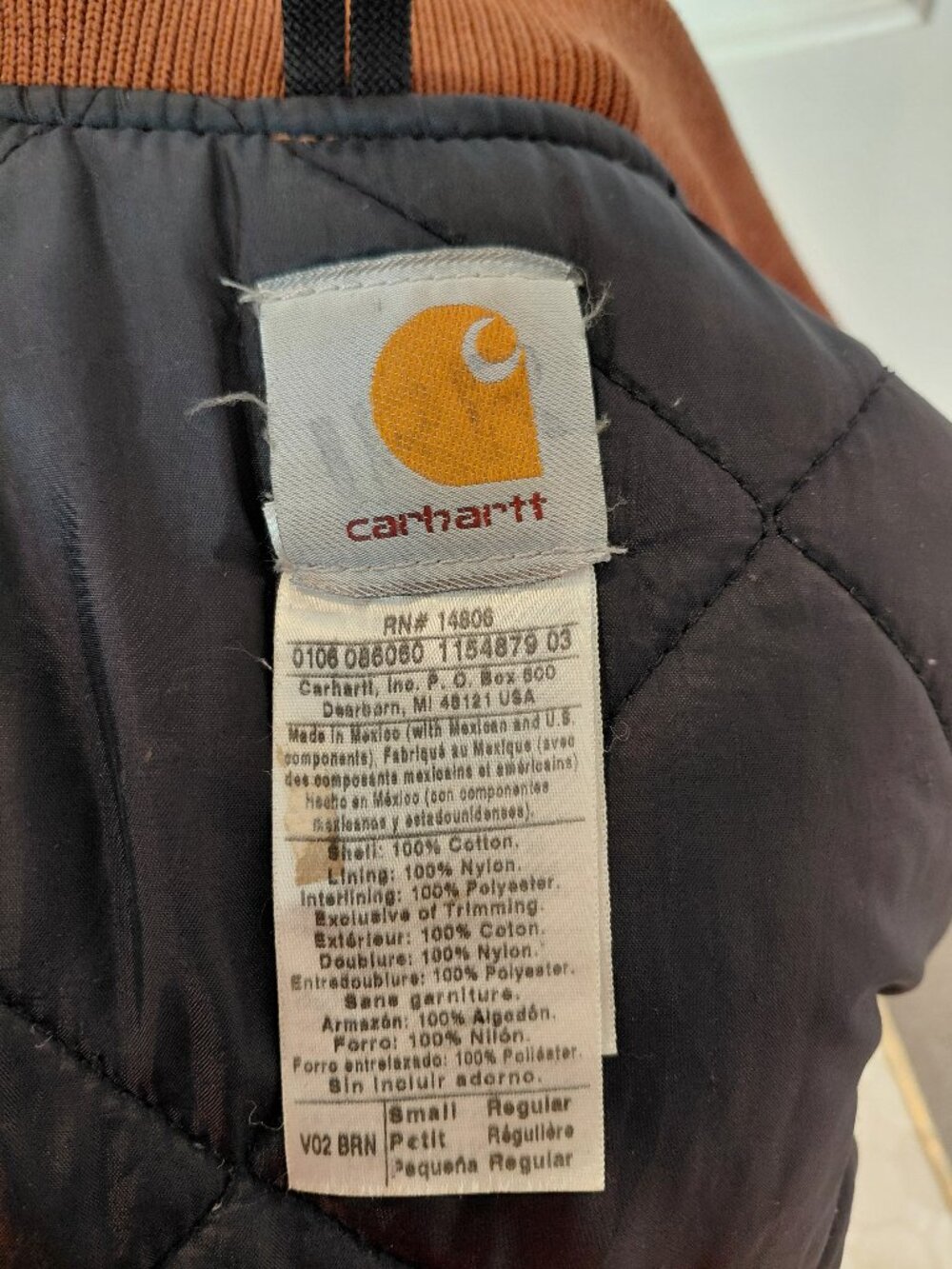 Carhartt lined work vest
